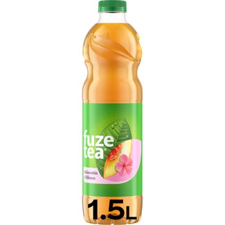 FUZE TEA peach and hibiscus black tea soft drink bottle 1,5 l