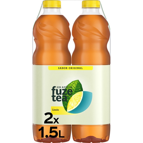 original flavour sugar-free lemon tea soft drink 2-pack bottles 1,5 l