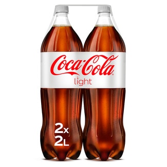 COCA-COLA LIGHT Sugar-free cola soft drink with no calories 2-pack bottles 2 l