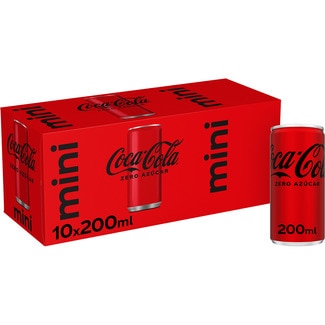 COCA-COLA ZERO Cola-Erfrischungsgetränk zuckerfrei Mini-10er-Pack Dosen 20 cl