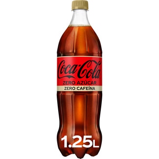 COCA-COLA ZERO Cola-Erfrischungsgetränk zuckerfrei ZERO KOFFEIN Flasche 1,25 l