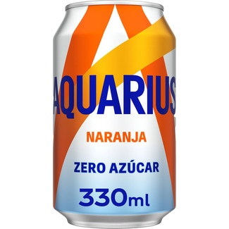 AQUARIUS ZERO bebida isotónica sin azúcar sabor naranja lata 33 cl