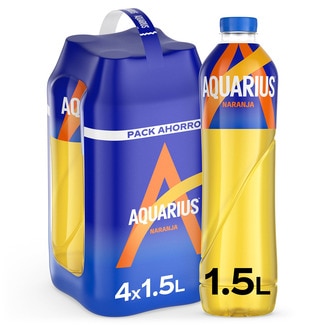 AQUARIUS Iso-Getränk Orangengeschmack 4er-Pack Flaschen 1,5 l