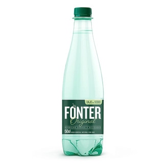 FONTER agua mineral natural con gas botella 50 cl