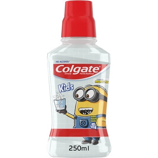 COLGATE Minions children's alcohol-free cavity protection mouthwash mild mint flavour flask 250 ml