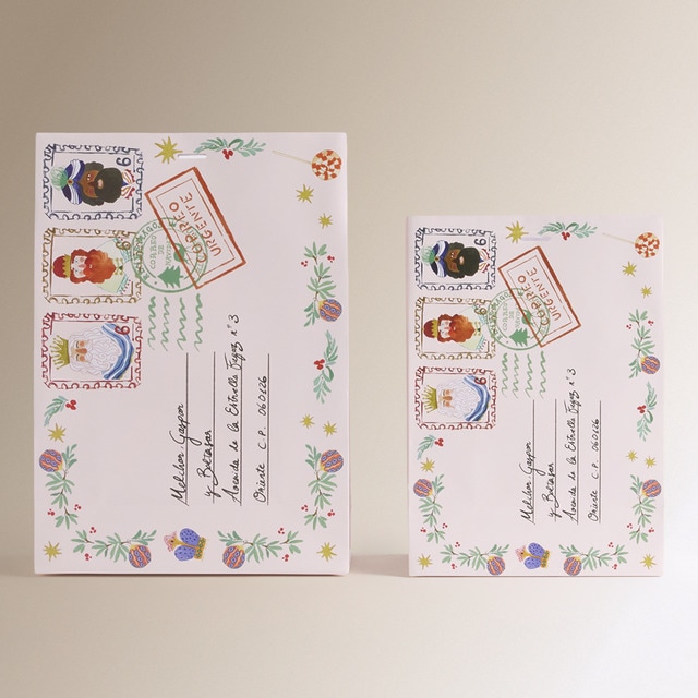 Set de 2 sobres regalo Reyes Magos Navidad