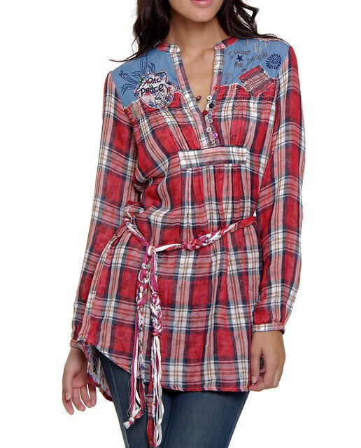 Tunica mujer de cuadros