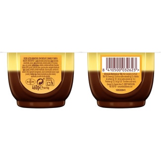 Natillas sabor Twix con chocolate, caramelo y sabor a galleta pack 4 tarrina 115 g - Danone Danet