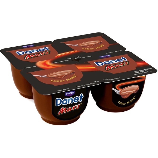 Mars flavoured custard with chocolate and caramel 4-pack tub 115 g