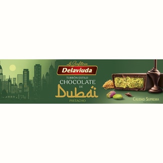 DELAVIUDA Supreme Quality Dubai chocolate nougat with pistachio case 170 g