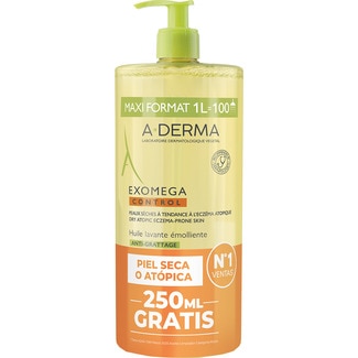 A-DERMA Exomega aceite limpiador sin jabón para piel seca y atópica Dosierspender 1 l