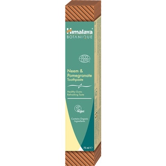 HIMALAYA BOTANIQUE pasta de dientes ecológica de nim y granada sin gluten y vegana Rohr 75 ml