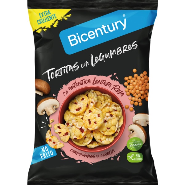 Tortilhas de Legumes Lentilhas e Cogumelos embalagem 60 g