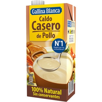GALLINA BLANCA caldo de pollo casero 100% natural envase 1 l