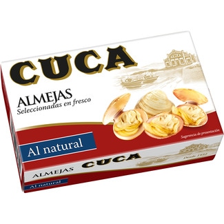 Almejas al natural 25-35 piezas lata 63 g neto escurrido - Cuca