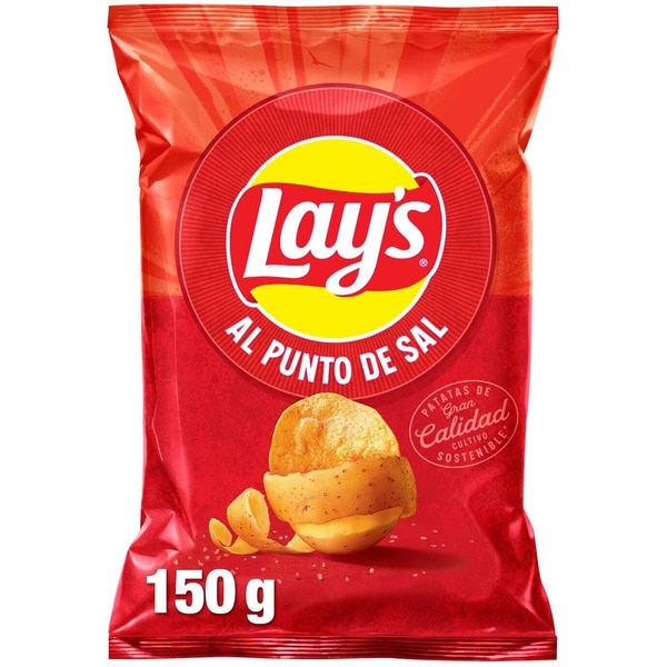 ready salted potato crisps bag 150 g