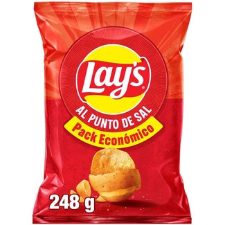 LAY'S patatas fritas al punto de sal pack económico bolsa 248 g