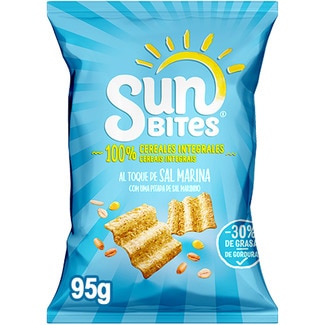 SUNBITES snacks ondulados de multicereales al toque de sal bolsa 95 g
