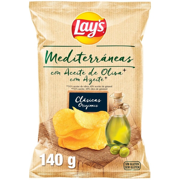 Klassische Chips mit Olivenöl Tasche 140 g