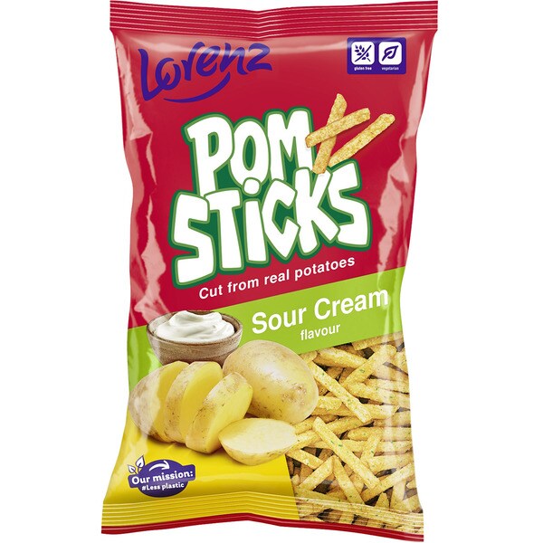 Pomsticks Chips Sour Cream Tasche 100 g