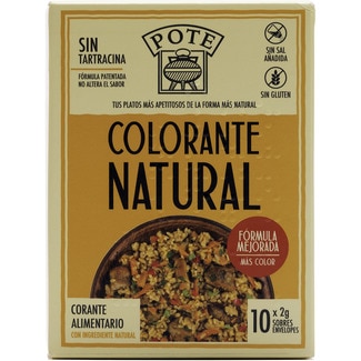 POTE Natural colouring for paella pack of 10 x 2g packets, gluten-free container 20 g