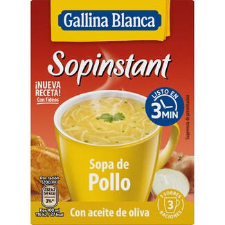 Sopinstant sopa de pollo pack 3 sobres 39 g - Gallina Blanca