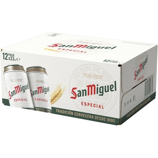 SAN MIGUEL cerveza rubia especial pack 12 latas 33 cl
