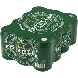 ESTRELLA LEVANTE Helles klassisches Bier, 12er-Pack Dosen 33 cl