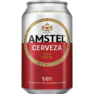 AMSTEL cerveza rubia original 100% Malta lata 33 cl