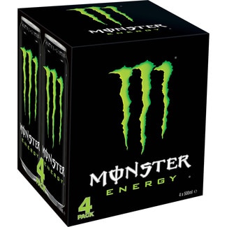 Green bebida energética con taurina y ginseng pack 4 latas 50 cl - Monster Energy