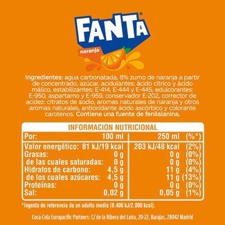 Refresco de naranja con gas botella 50 cl - Fanta