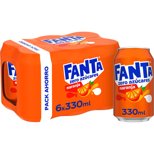 Orangen-Erfrischungsgetränk zuckerfrei mit Kohlensäure 6er-Pack Dosen 33 cl