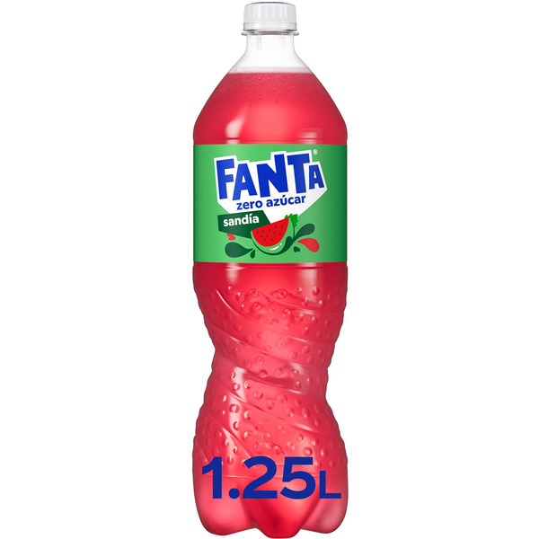 Sparkling watermelon soft drink with no added sugar bottle 1,25 l