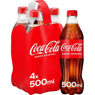COCA-COLA original cola soft drink 4-pack bottles 50 cl
