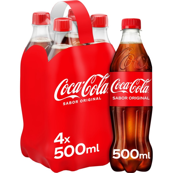 Cola-Erfrischungsgetränk original, 4er-Pack Flaschen 50 cl