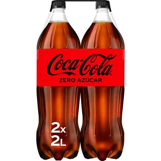 COCA-COLA ZERO Cola-Erfrischungsgetränk zuckerfrei 2er-Pack Flaschen 2 l