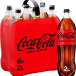 sugar-free cola soft drink 6-pack bottles 2 l