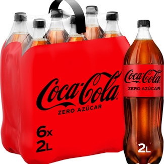 COCA-COLA ZERO Cola-Erfrischungsgetränk zuckerfrei 6er-Pack Flaschen 2 l