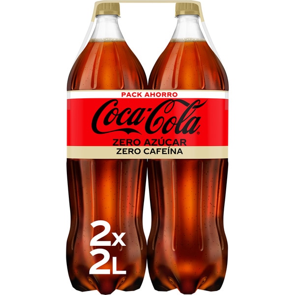 Zero Caffeine sugar-free cola soft drink 2-pack bottles 2 l