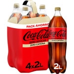 Cola-Erfrischungsgetränk zuckerfrei ZERO KOFFEIN 4er-Pack Flaschen 2 l