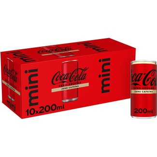 COCA-COLA ZERO Zucker ZERO KOFFEIN Cola-Erfrischungsgetränk Mini-10er-Pack Dosen 20 cl