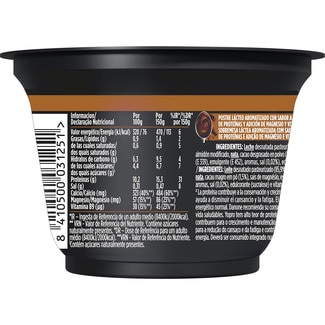 Pudding con proteínas sabor chocolate 0% azúcares añadidos bajo en grasa envase 150 g - Danone Yopro