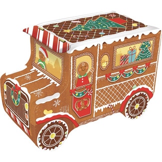 KOMERFISH ginger biscuits in tin 200 g in the shape of a van