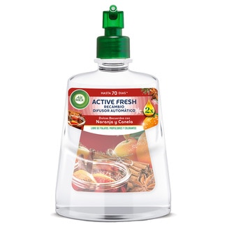 AIR WICK Active Fresh Orange and Cinnamon automatic air freshener diffuser with essential oils refill