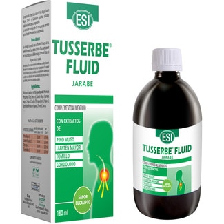 ESI jarabe Tusserbe Fluid 2 indicado en el tratamiento de la inflamación de la garganta bote 180 ml