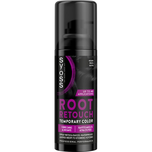 Ansatz-Färbemittel Schwarz Sofortabdeckung von grauen Haaren Spray 120 ml