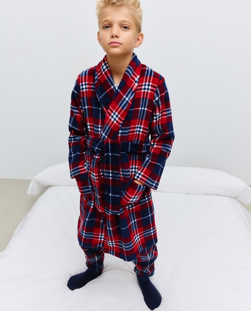 Bata estampado cuadros de niño