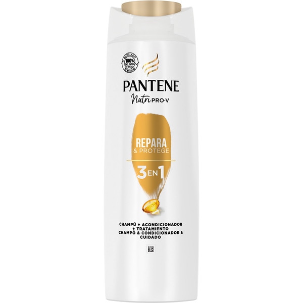 Nutri Pro-V Shampoo Weichspüler und Behandlung 3 in 1 Repariert & Schützt Flacon 500 ml für brüchiges und strapaziertes Haar