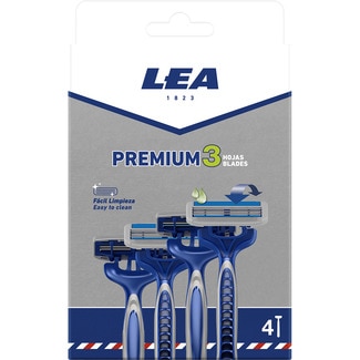 LEA maquinillas de afeitar Premium 3 hojas estuche 4 unidades