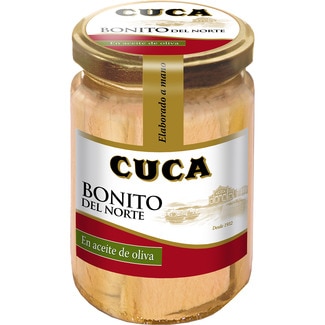 Bonito del norte en aceite de oliva frasco 260 g neto escurrido - Cuca